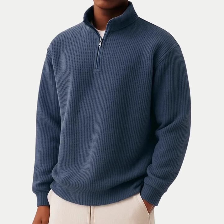 Pull en maille demi-zip