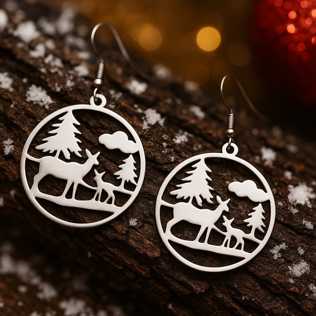 Boucles d'oreilles en argent Ren Forest