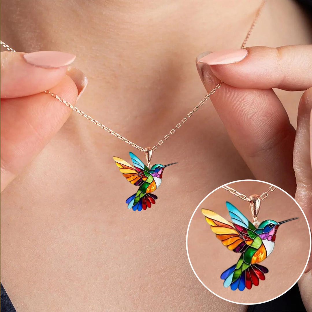 Collier de Colibri Magnifique avec Boucles d'Oreilles Bonus – Offre Limitée