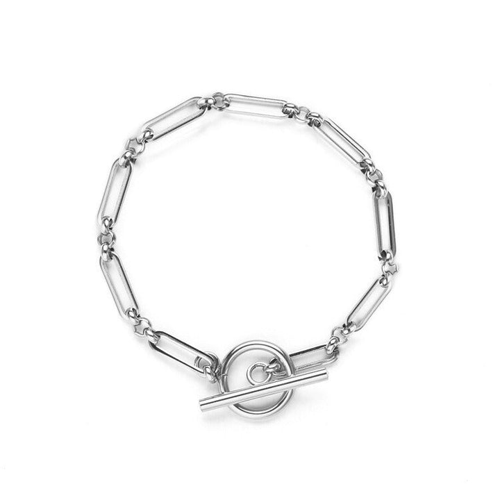 Bracelet T-Bar en Or Blanc