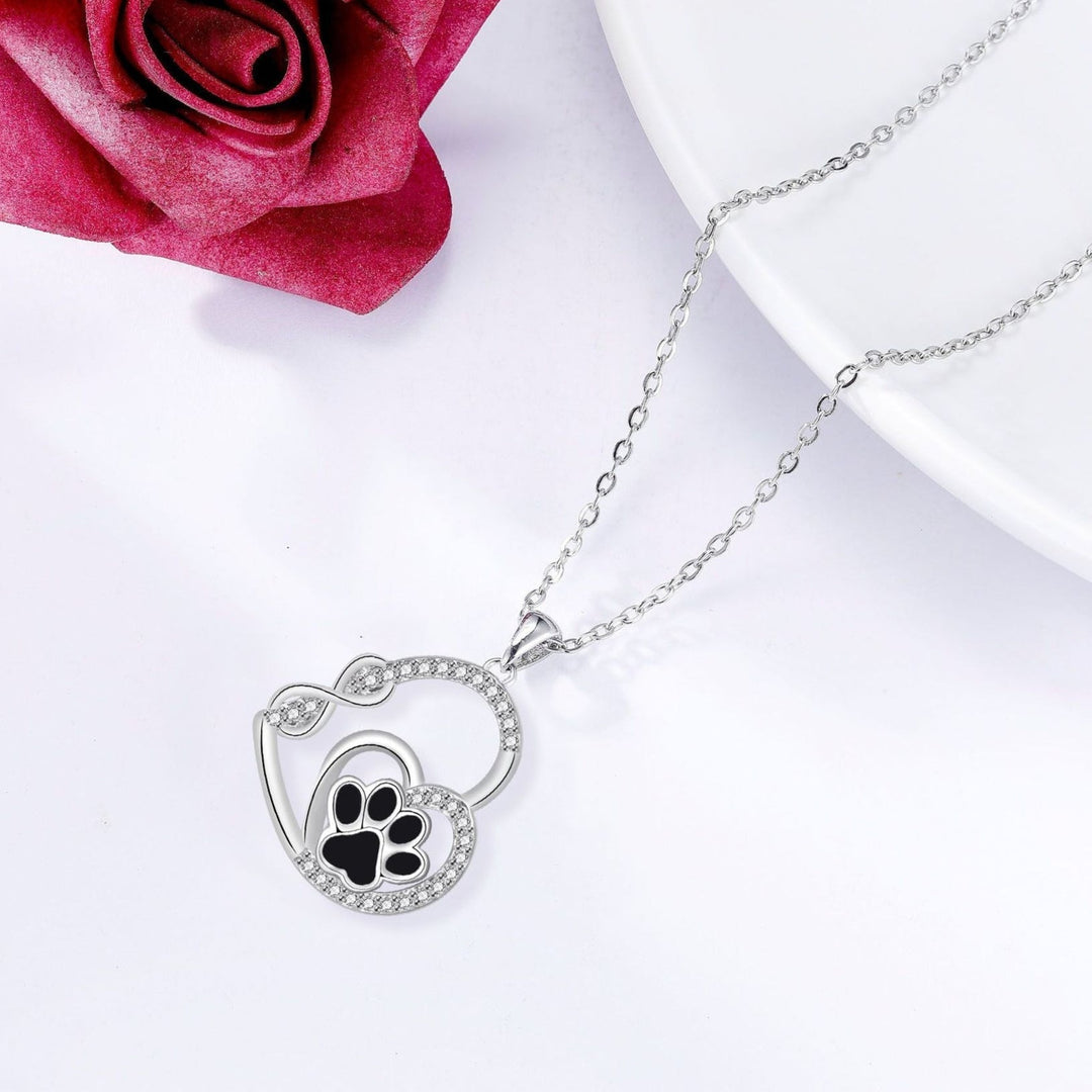 Pendentif Collier Infini Double Amour Patte