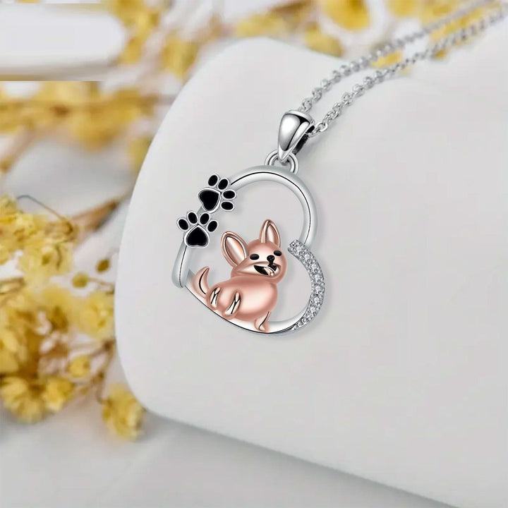 Pendentif en forme de cœur pour chien