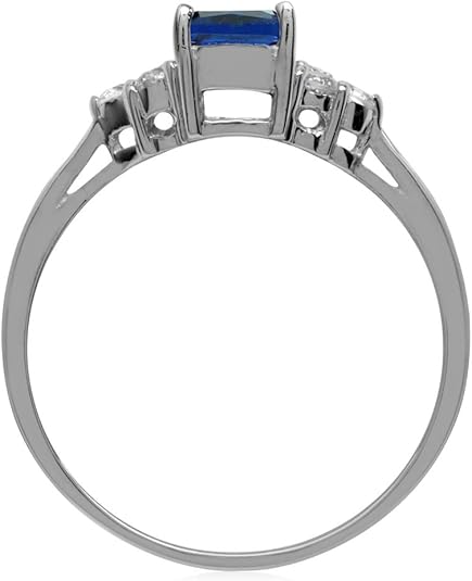 Bague en Saphir Taillée en Octogone | Or Blanc