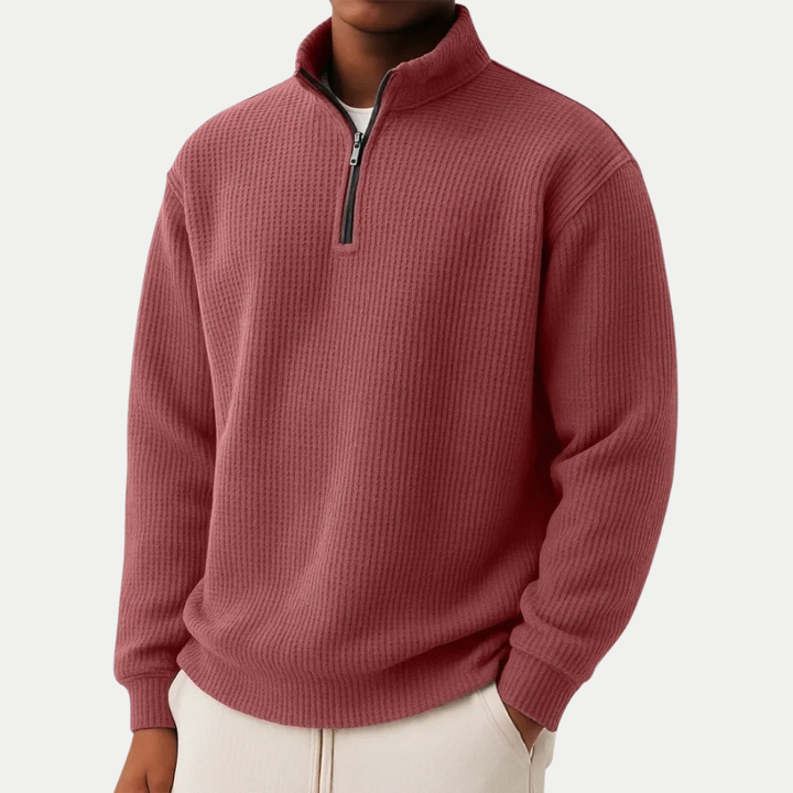 Pull en maille demi-zip