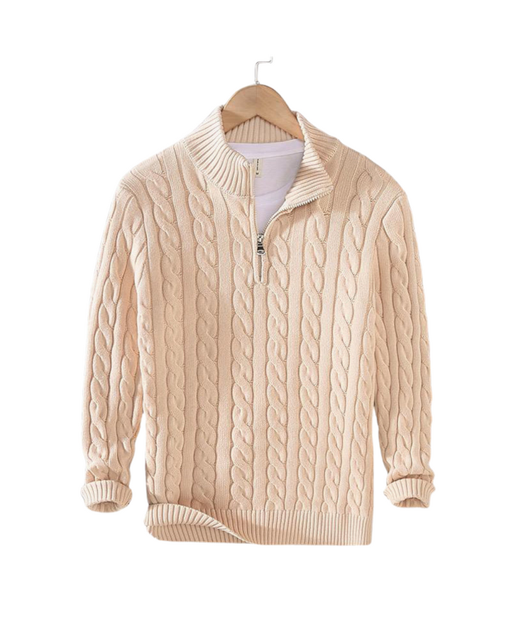 Pull zippé en maille fine