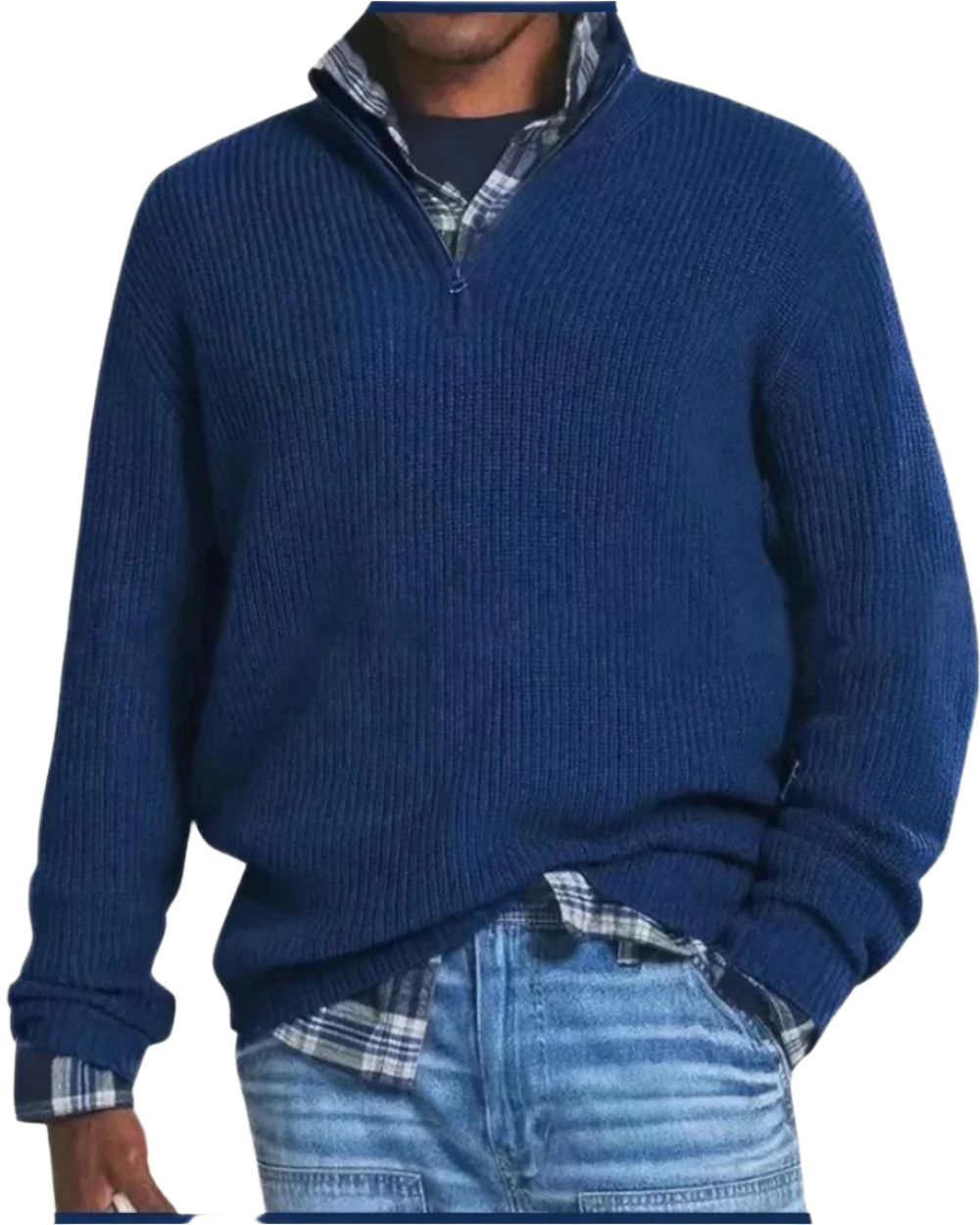 Pull demi-zip classique