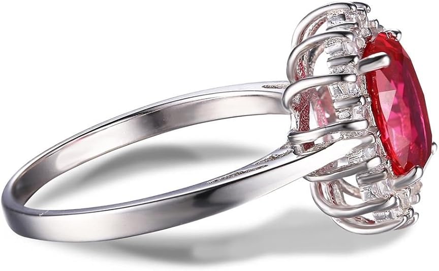 Bague Halo Ruby Classique | Or Blanc