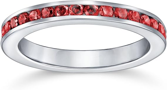 Bague Éternité en Rubis | Or Blanc