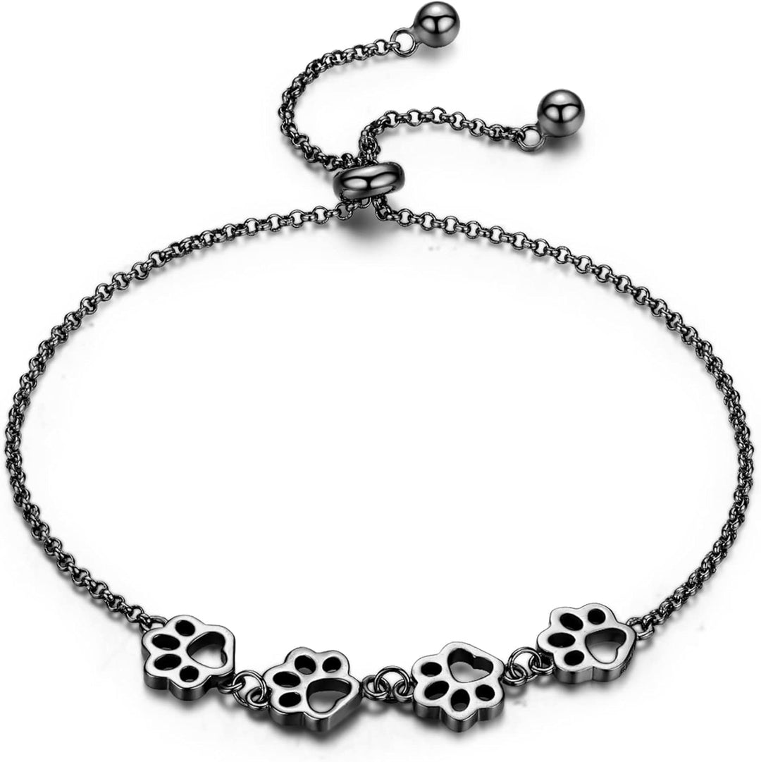 Bracelet en Argent Sterling avec Empreinte de Patte – Ajustable