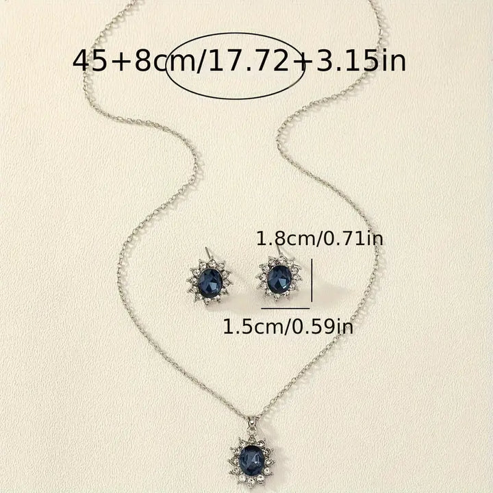 Ensemble de bijoux Katya Azuryn | Or blanc
