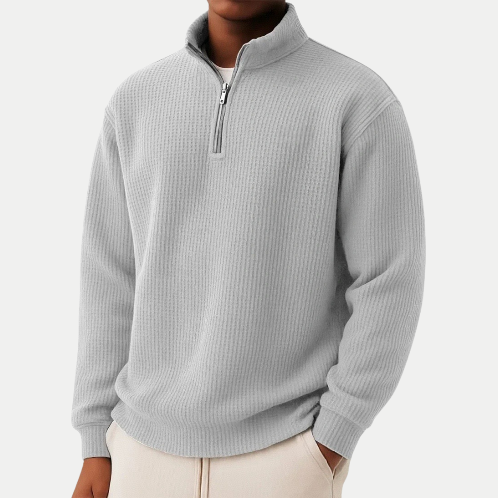 Pull en maille demi-zip