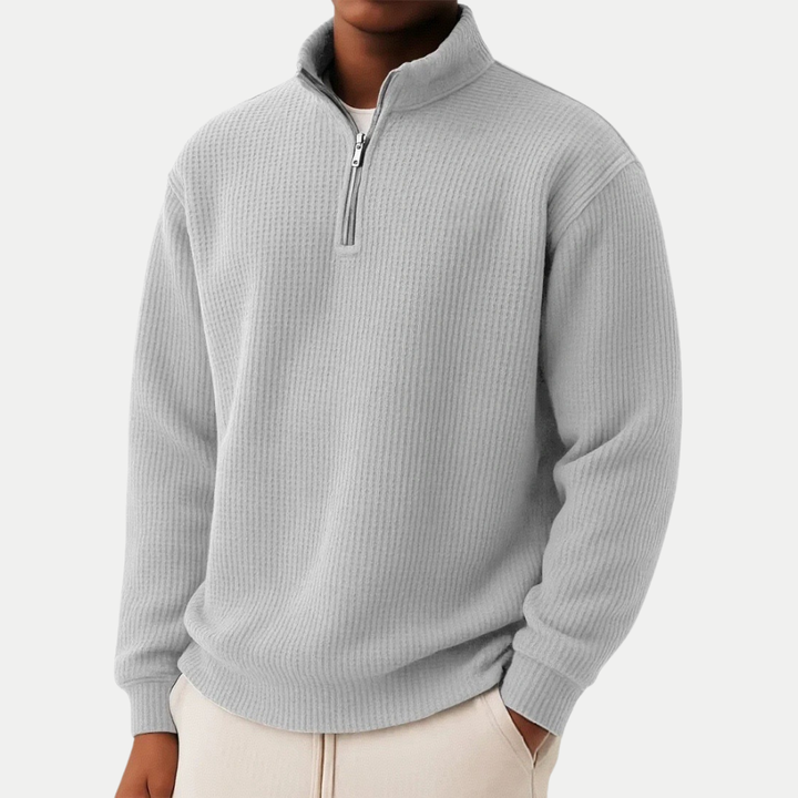 Pull en maille demi-zip