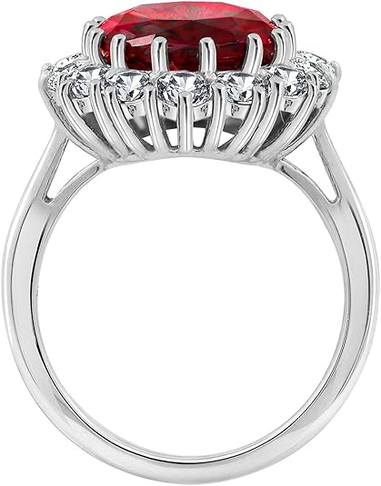 Bague Rubis Couronne Écarlate | Or Blanc