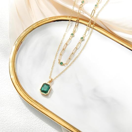 Pendentif Trèfle Émeraude | Or