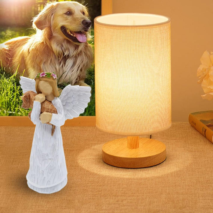 Coffret Cadeau en Mémoire de Chien avec Figurine d'Ange de l'Amitié & Bracelet Chakra du Pont Arc-en-Ciel