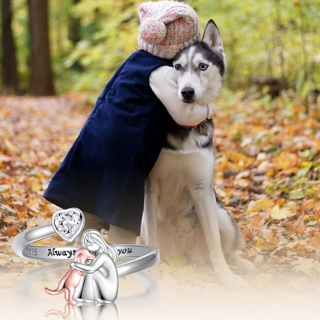 Bague Ajustable en Argent Sterling 925 – “Toujours dans Mon Cœur” avec Zirconia