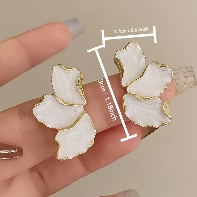 Boucles d'oreilles en pétales de fleur de perle