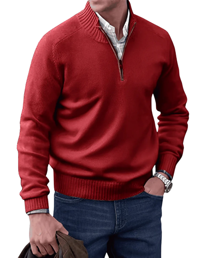 Pull demi-zip intemporel