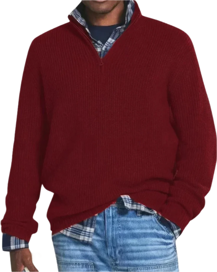 Pull demi-zip classique