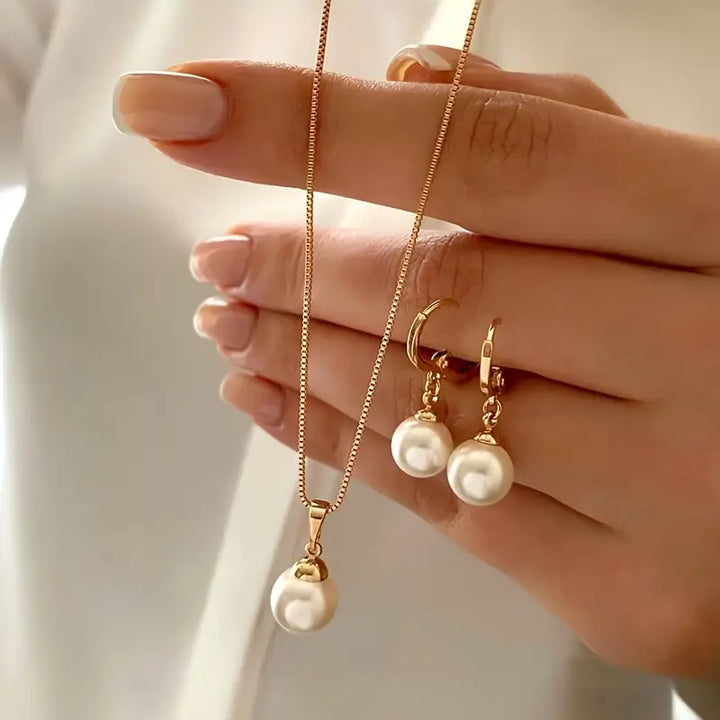 Ensemble de bijoux en perles dorées | Or
