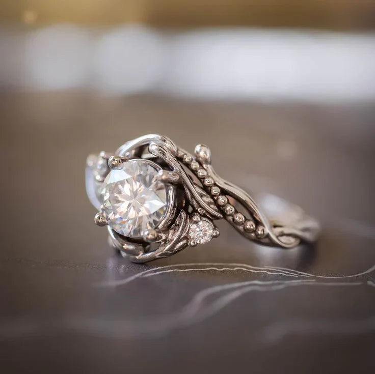 Bague en Zirconium Argent Élégante
