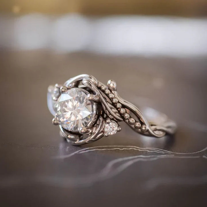 Bague en Zirconium Argent Élégante