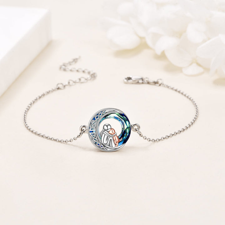 Bracelet en argent sterling avec pendentif chien ajustable