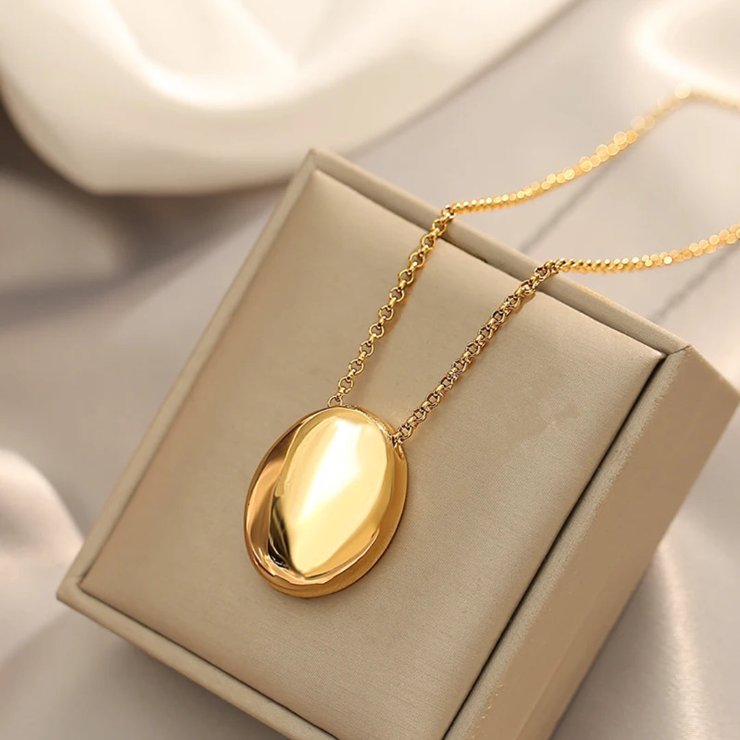 Collier Pendentif Rond en Or