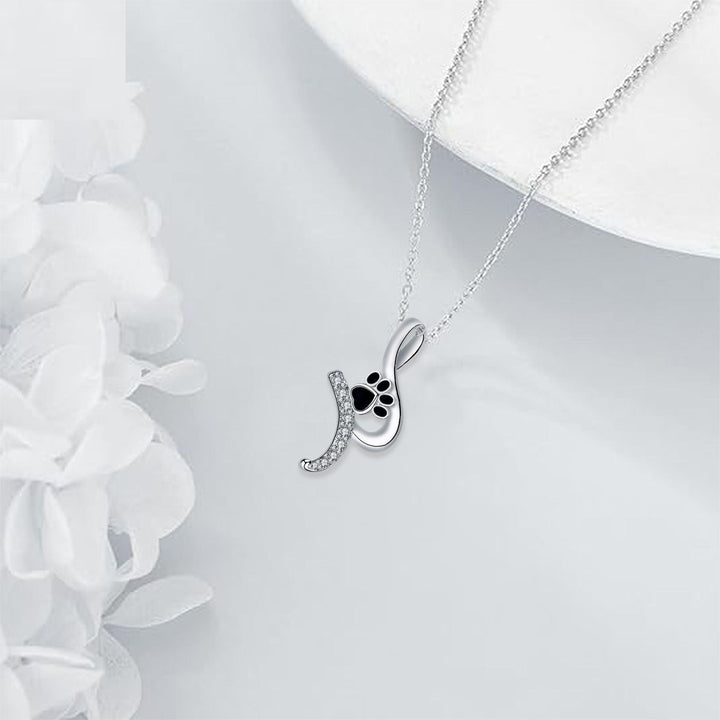 Collier Pendentif avec Empreinte de Patte Mignonne