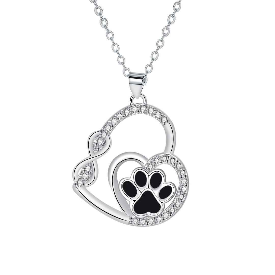 Pendentif Collier Infini Double Amour Patte