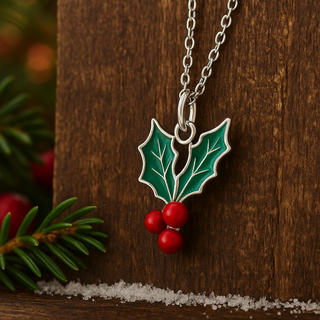 Collier de Feuilles de Houx de Noël