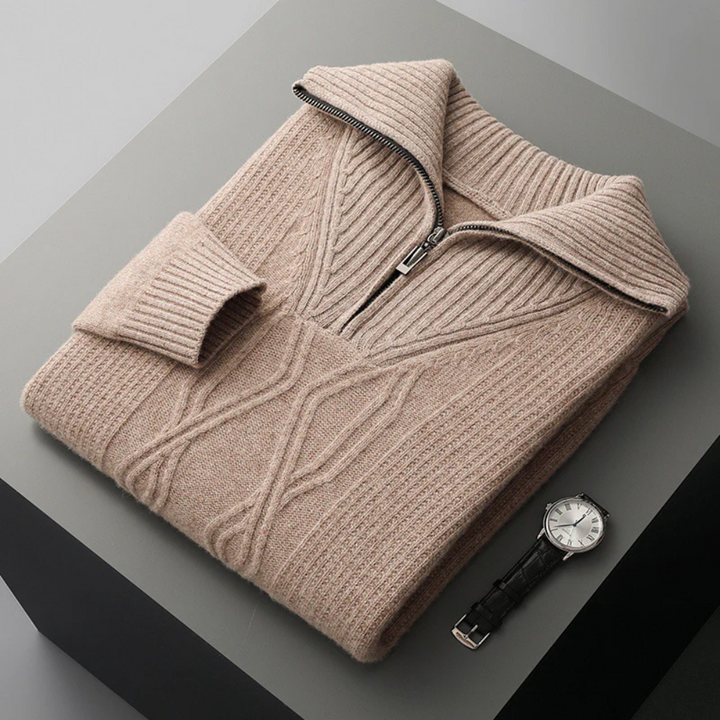 Pull demi-zip en laine mérinos essentielle