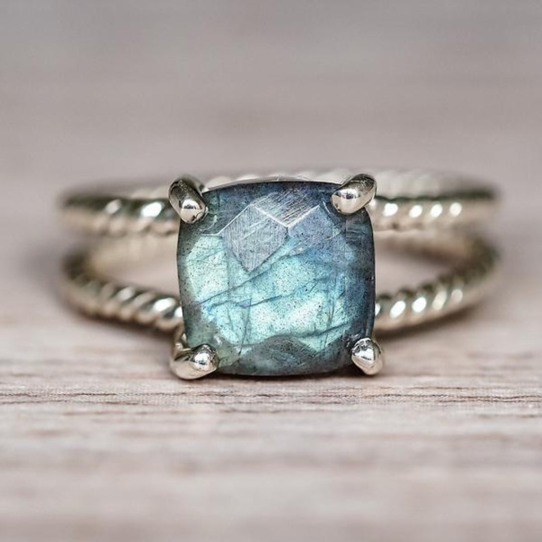 Bague Argentée Océan Bleu