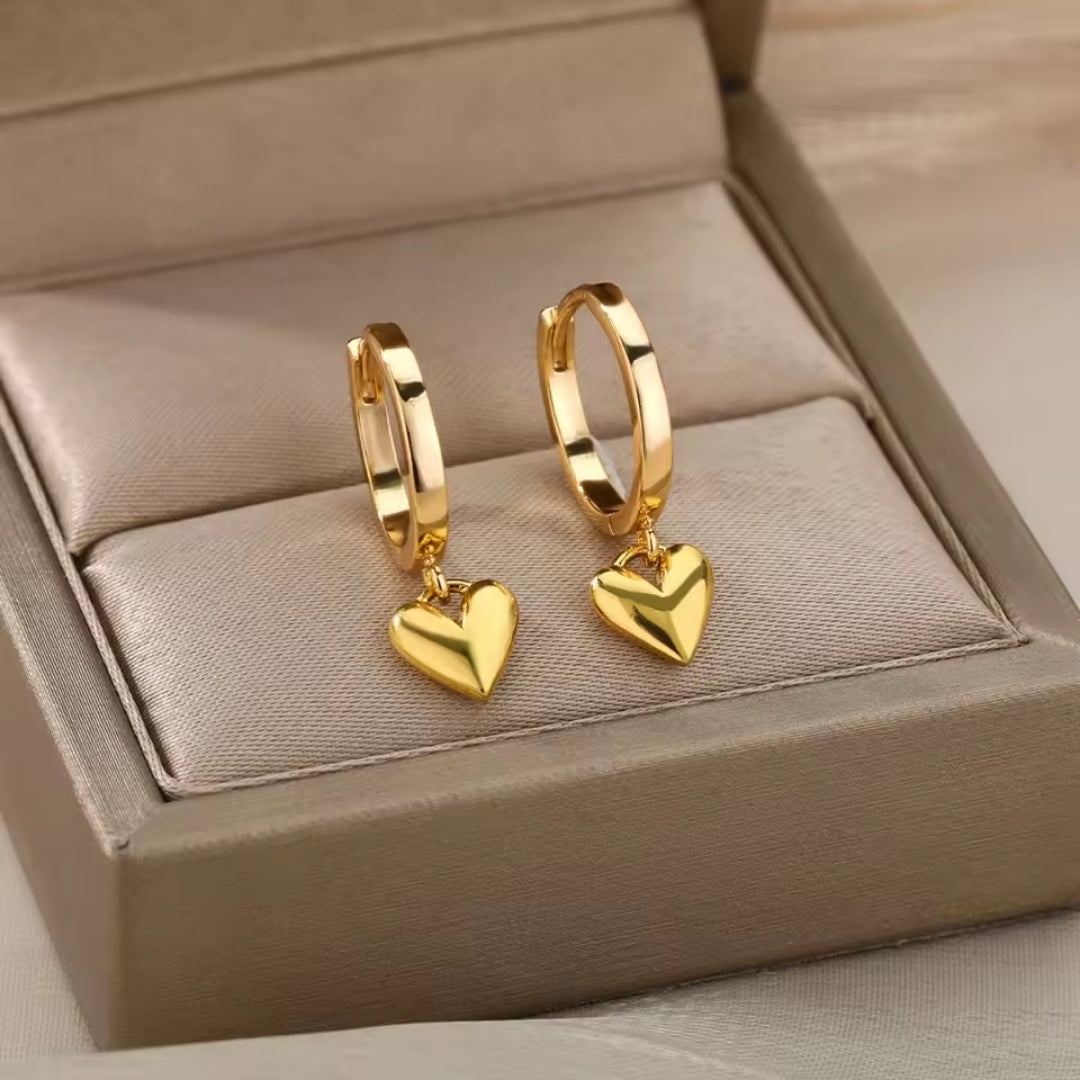 Boucles d'oreilles Cœurs d'Or