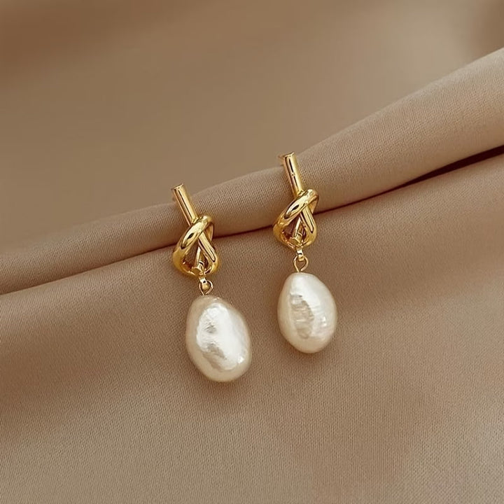 Boucles d'oreilles en perles nouées