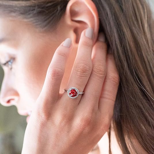 Bague Rubis Promesse Éclat Cramoisi | Or Blanc