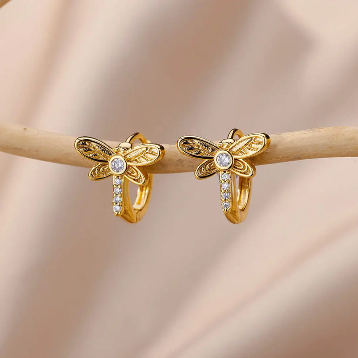Boucles d'oreilles en forme de cristal d'animal