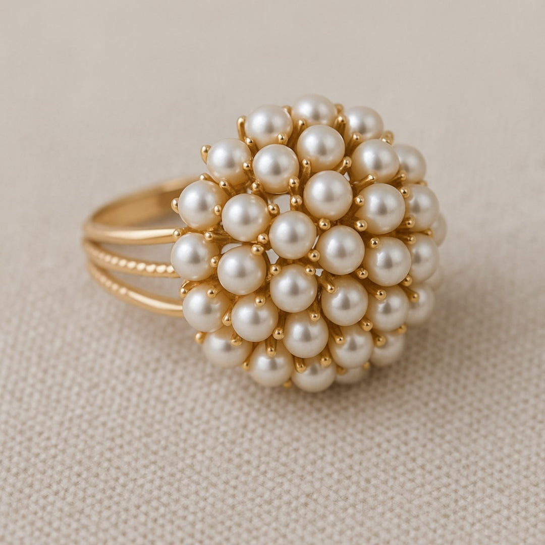 Bague avec Perles Incrustées