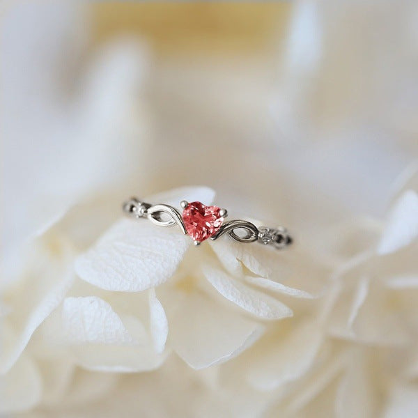 Bague Cœur en Zirconium