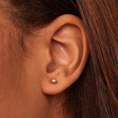 Boucles d'oreilles à perles | Or Blanc