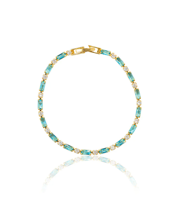Bracelet en Pierre Turquoise Naturelle | Or