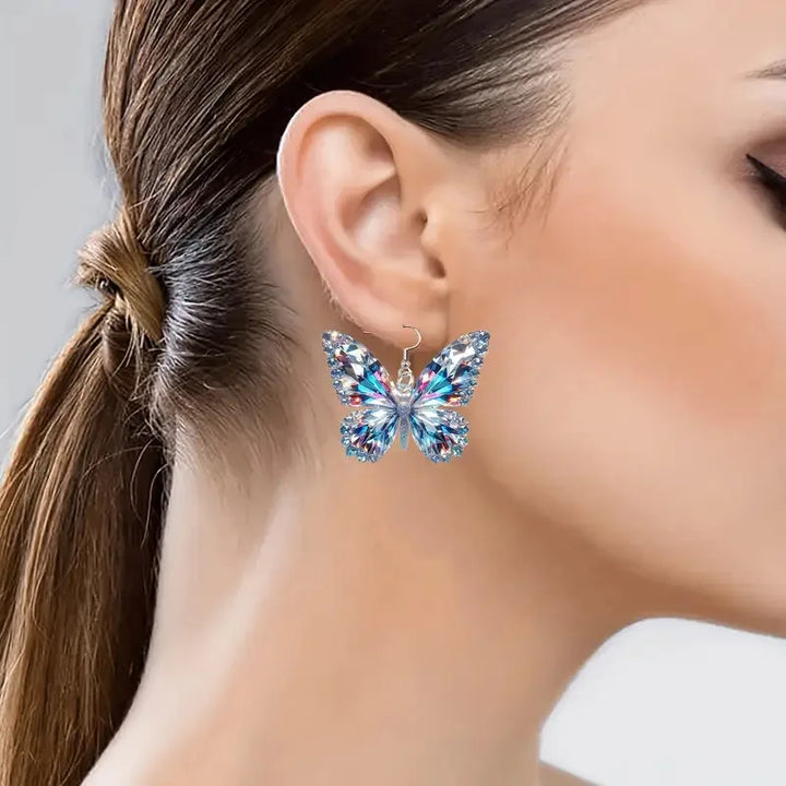 Boucles d'oreilles affirmées Papillon Étincelant