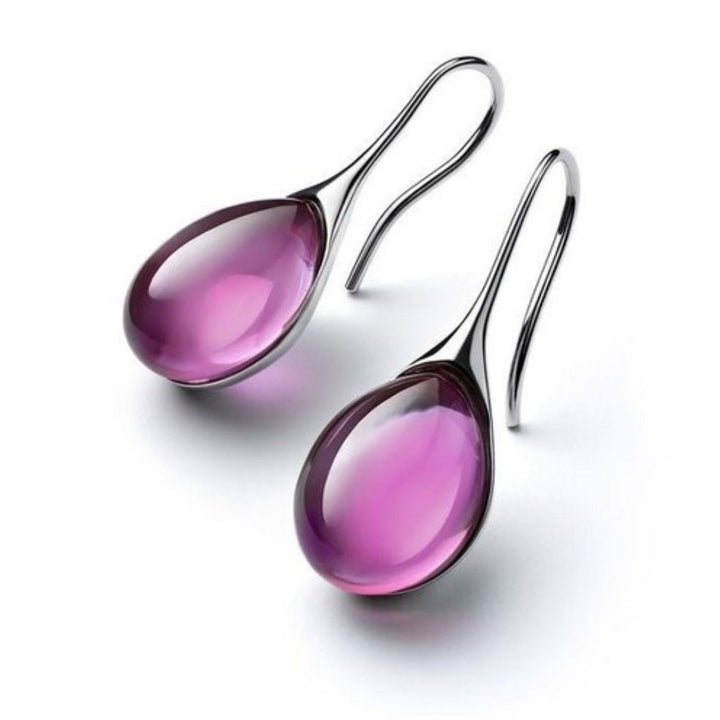 Boucles d'oreilles en cristal en or et argent