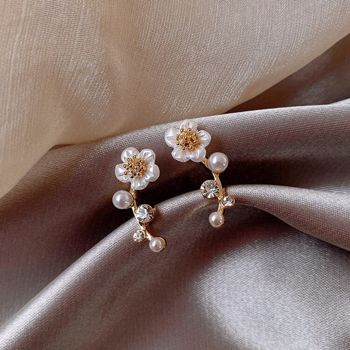 Boucles d'oreilles perles de fleur