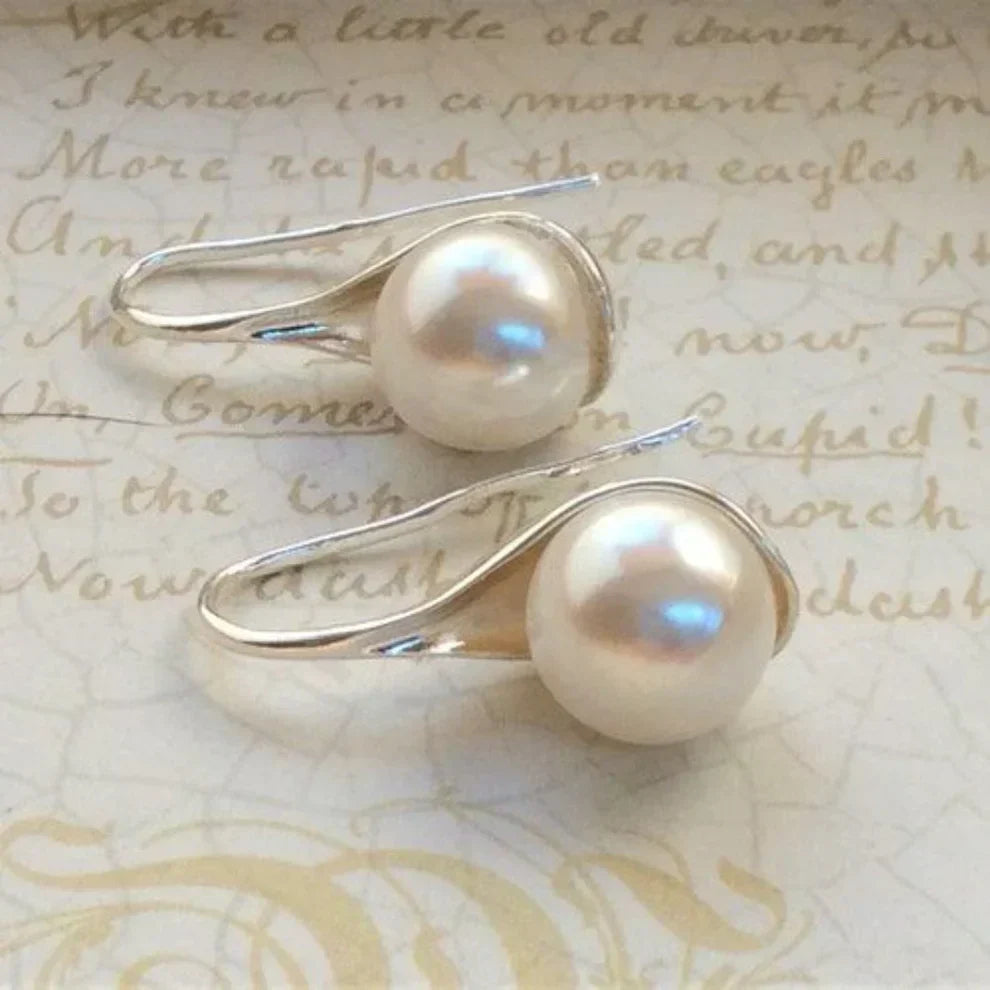 Boucles d'oreilles vintage en perles pendantes
