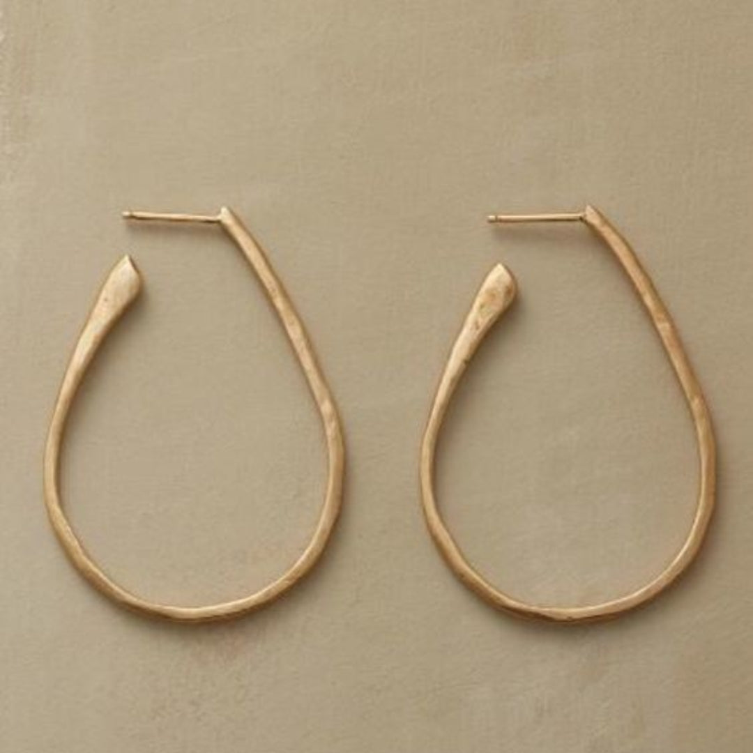Boucles d'oreilles créoles en or vintage