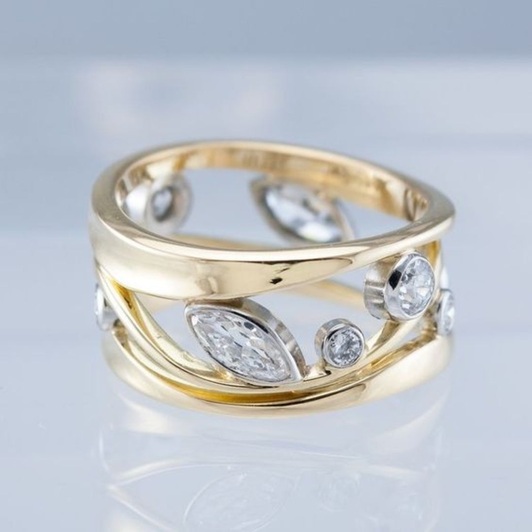 Bague Vintage en Or et Zirconia