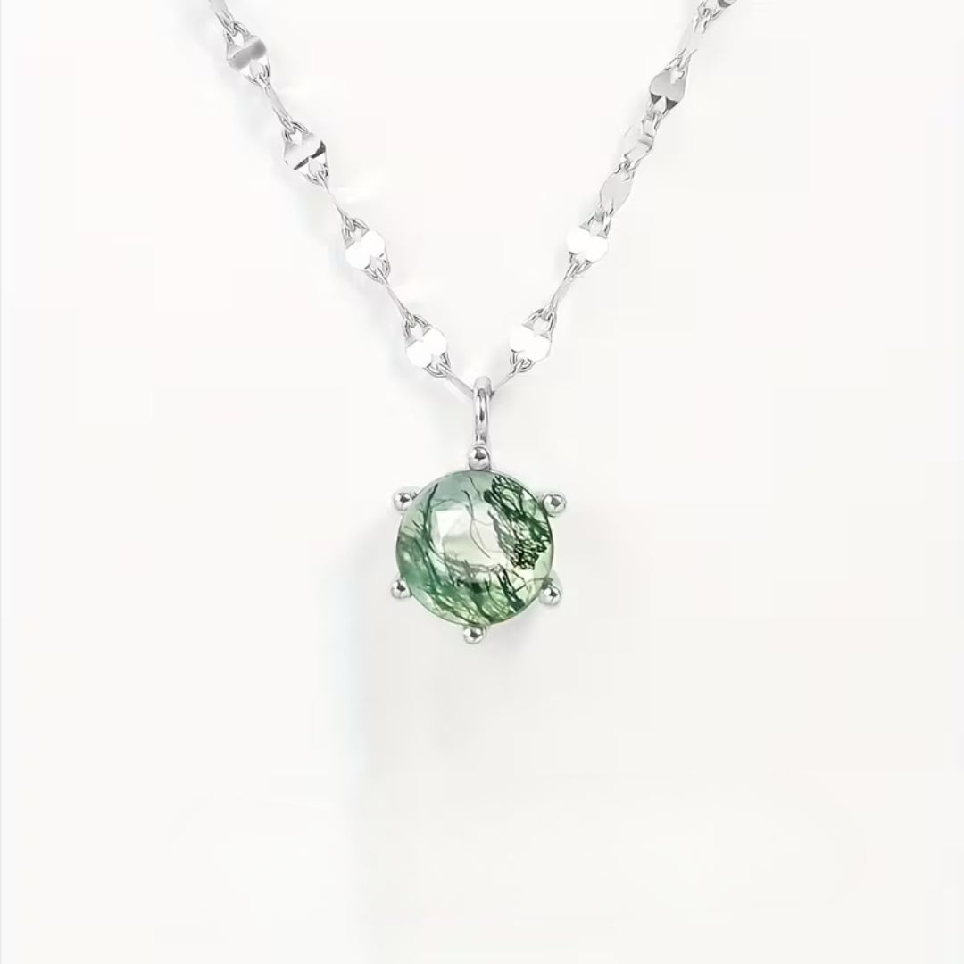 Collier Rond en Agate Mousse