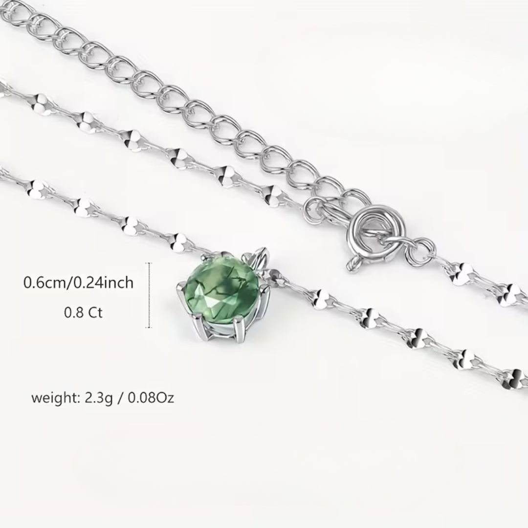 Collier Rond en Agate Mousse