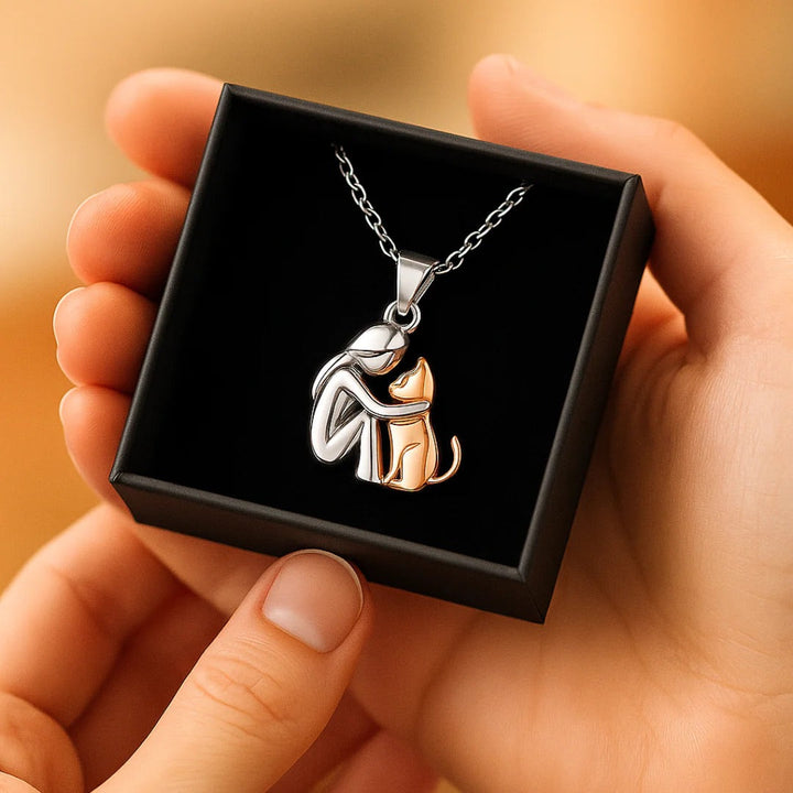 Pendentif Collier Chat Enveloppé